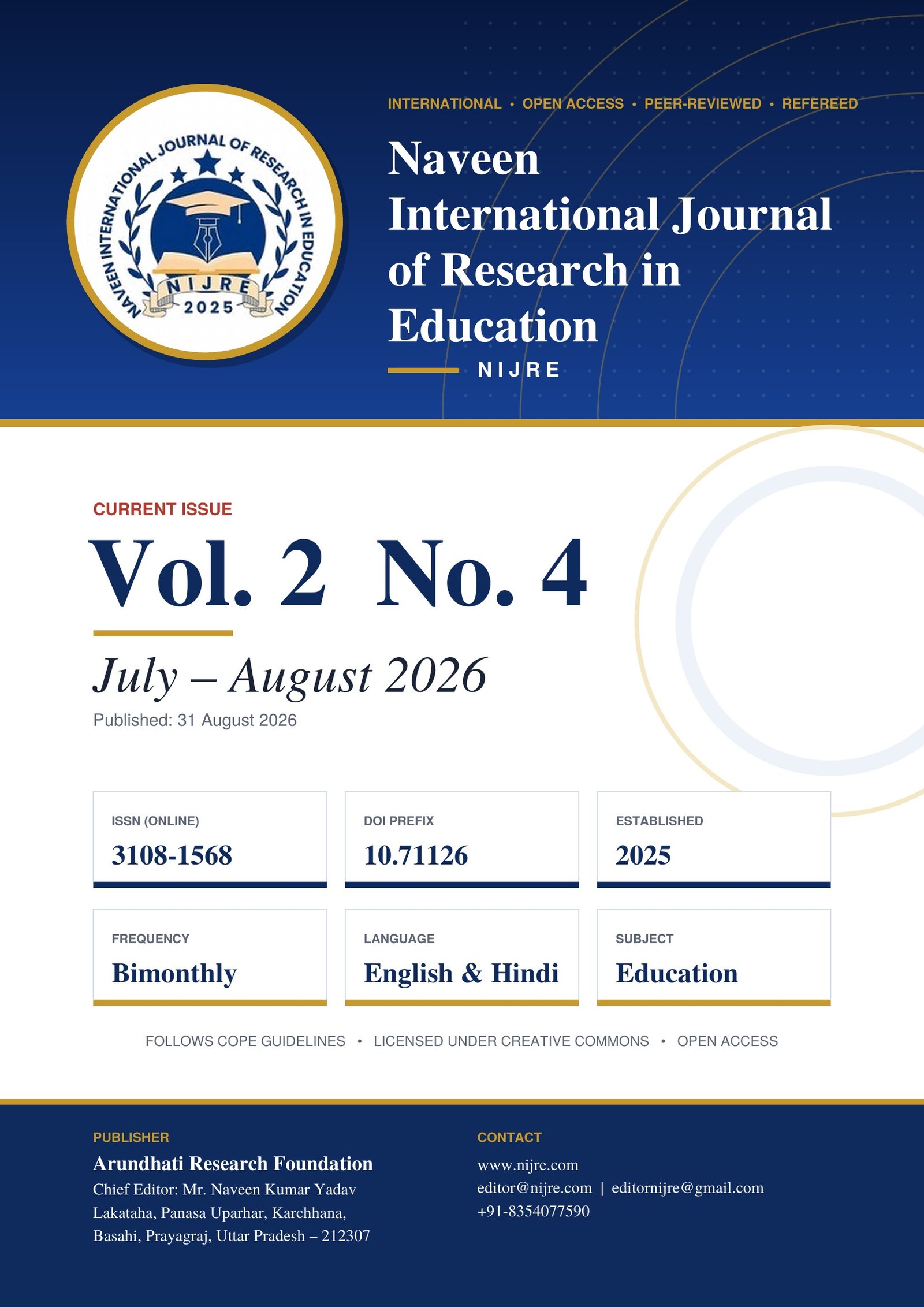 					View Vol. 2 No. 4 (2026): July-August 2026
				